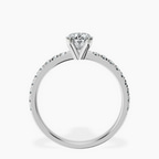 1.52 ct. oval Venetia Half Eternity Ring in platinum side right image one