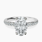 18ct White Gold Venetia Half Eternity Lab Diamond Ring front image