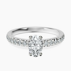 18kt White Gold Venetia Half Eternity Lab Diamond Ring front image
