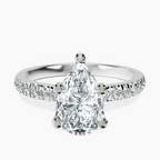 9ct White Gold Venetia Half Eternity Lab Diamond Ring front image