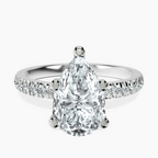 18kt White Gold Venetia Half Eternity Lab Diamond Ring front image
