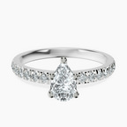 10kt White Gold Venetia Half Eternity Lab Diamond Ring front image