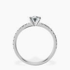 10kt White Gold Venetia Half Eternity Lab Diamond Ring side right image one