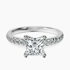 Platinum Venetia Half Eternity Lab Diamond Ring front image