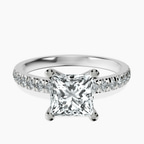 9ct White Gold Venetia Half Eternity Lab Diamond Ring front image