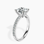 9ct White Gold Venetia Half Eternity Lab Diamond Ring standing product image one