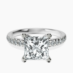 Platinum Venetia Half Eternity Lab Diamond Ring front image