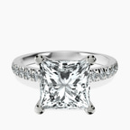 14kt White Gold Venetia Half Eternity Lab Diamond Ring front image