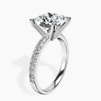 4.94 ct. princess Venetia Half Eternity Ring in 14kt white gold standing product image one