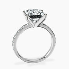4.94 ct. princess Venetia Half Eternity Ring in 14kt white gold side right image one