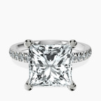 Platinum Venetia Half Eternity Lab Diamond Ring front image