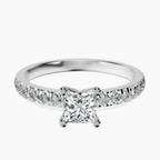 Platinum Venetia Half Eternity Lab Diamond Ring front image