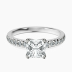 18kt White Gold Venetia Half Eternity Lab Diamond Ring front image