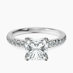 9ct White Gold Venetia Half Eternity Lab Diamond Ring front image