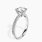 9ct White Gold Venetia Half Eternity Lab Diamond Ring standing product image one