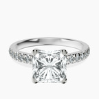 18kt White Gold Venetia Half Eternity Lab Diamond Ring front image
