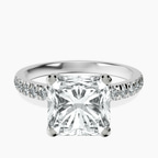 18kt White Gold Venetia Half Eternity Lab Diamond Ring front image