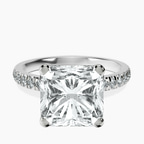 14kt White Gold Venetia Half Eternity Lab Diamond Ring front image