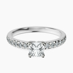 10kt White Gold Venetia Half Eternity Lab Diamond Ring front image