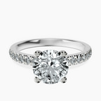 9ct White Gold Venetia Half Eternity Lab Diamond Ring front image