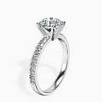 9ct White Gold Venetia Half Eternity Lab Diamond Ring standing product image one