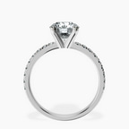 9ct White Gold Venetia Half Eternity Lab Diamond Ring side right image one