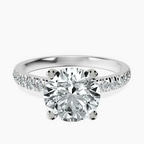 18kt White Gold Venetia Half Eternity Lab Diamond Ring front image