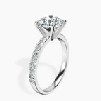 18kt White Gold Venetia Half Eternity Lab Diamond Ring standing product image one