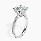 10kt White Gold Venetia Half Eternity Lab Diamond Ring standing product image one
