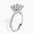 14kt White Gold Venetia Half Eternity Lab Diamond Ring standing product image one