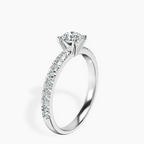 Platinum Venetia Half Eternity Lab Diamond Ring standing product image one