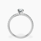 Platinum Venetia Half Eternity Lab Diamond Ring side right image one