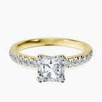 18kt Yellow Gold Venetia Half Eternity Lab Diamond Ring front image