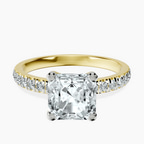 18kt Yellow Gold Venetia Half Eternity Lab Diamond Ring front image