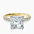 18kt Yellow Gold Venetia Half Eternity Lab Diamond Ring front image