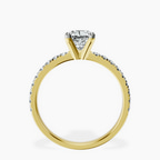 14kt Yellow Gold Venetia Half Eternity Lab Diamond Ring side right image one