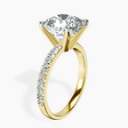 5.80 ct. cushion Venetia Half Eternity Ring in 10kt yellow gold standing product image one