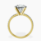 5.80 ct. cushion Venetia Half Eternity Ring in 10kt yellow gold side right image one