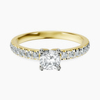 14kt Yellow Gold Venetia Half Eternity Lab Diamond Ring front image