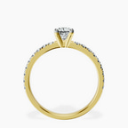 14kt Yellow Gold Venetia Half Eternity Lab Diamond Ring side right image one