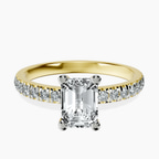 14kt Yellow Gold Venetia Half Eternity Lab Diamond Ring front image