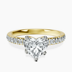 18kt Yellow Gold Venetia Half Eternity Lab Diamond Ring front image