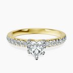18kt Yellow Gold Venetia Half Eternity Lab Diamond Ring front image