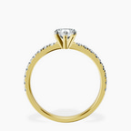 18kt Yellow Gold Venetia Half Eternity Lab Diamond Ring side right image one