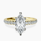 14kt Yellow Gold Venetia Half Eternity Lab Diamond Ring front image