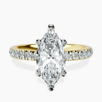 9ct Yellow Gold Venetia Half Eternity Lab Diamond Ring front image