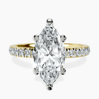 18kt Yellow Gold Venetia Half Eternity Lab Diamond Ring front image