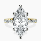 14kt Yellow Gold Venetia Half Eternity Lab Diamond Ring front image