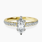 18kt Yellow Gold Venetia Half Eternity Lab Diamond Ring front image