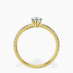 18kt Yellow Gold Venetia Half Eternity Lab Diamond Ring side right image one
